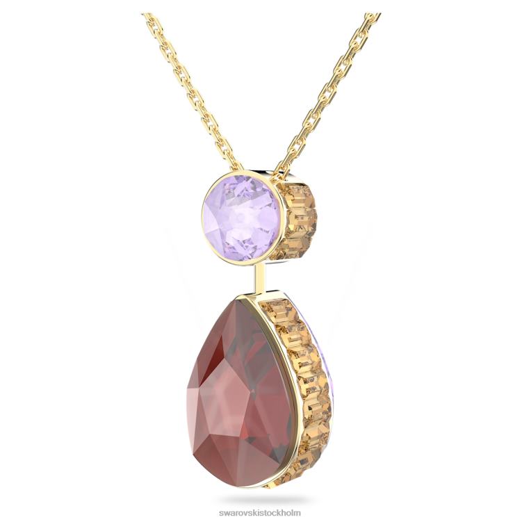 Swarovski orbita halsband P28L114 Smycken droppskuren, flerfärgad, guldfärgad