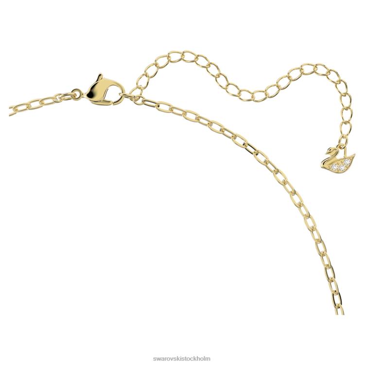 Swarovski orbita halsband P28L125 Smycken fyrkantigt skuren, flerfärgad, guldfärgad