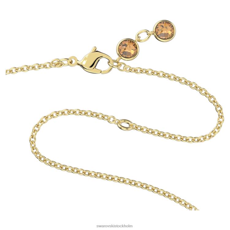 Swarovski orbita halsband P28L56 Smycken droppskuren, flerfärgad, guldfärgad