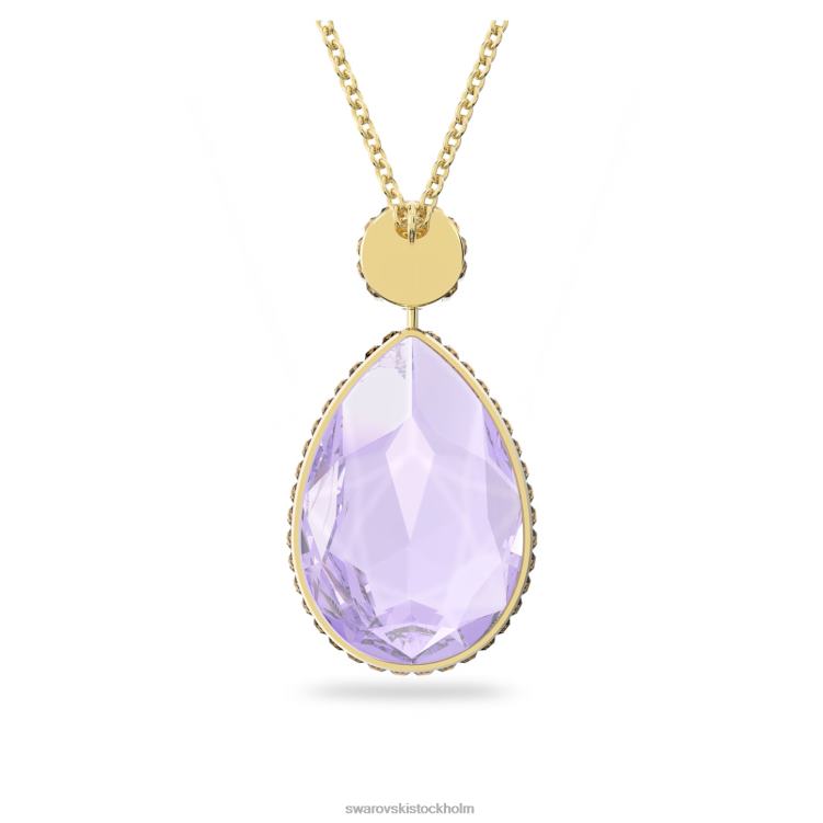 Swarovski orbita halsband P28L56 Smycken droppskuren, flerfärgad, guldfärgad