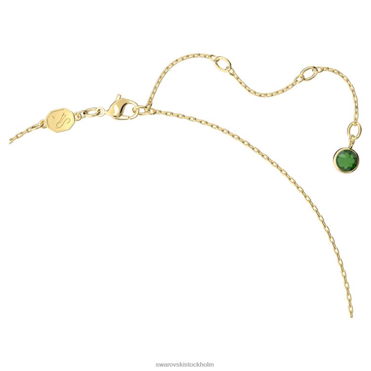 Swarovski orbita halsband P28L59 Smycken oktagonslipad, flerfärgad, guldfärgad