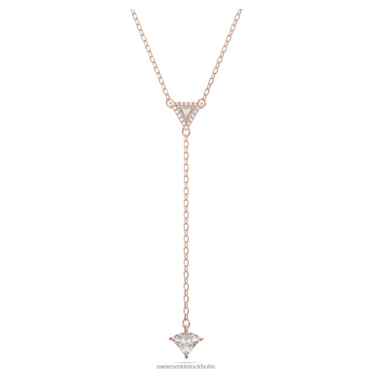 Swarovski ortyx y halsband P28L53 Smycken triangelslipad, vit, pläterad i roséguld