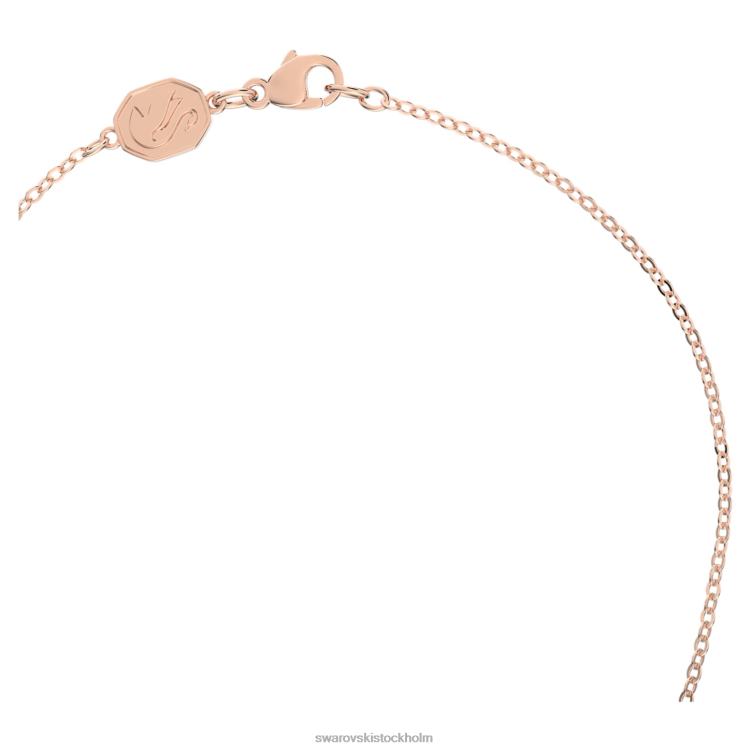 Swarovski signum y halsband P28L103 Smycken svan, vit, roséguld pläterad