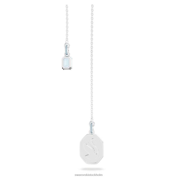 Swarovski signum y halsband P28L115 Smycken svan, blå, rodiumpläterad