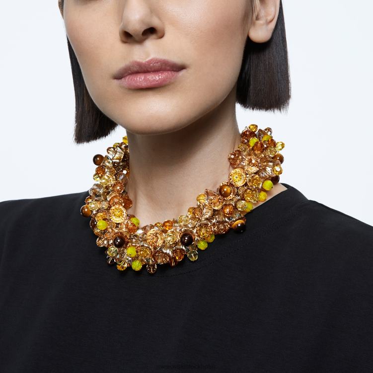 Swarovski somnia halsband P28L95 Smycken statement, flerfärgad, guldfärgad