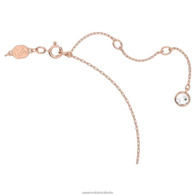 Swarovski stella halsband P28L118 Smycken blandade snitt, stjärna, vit, roséguld pläterad