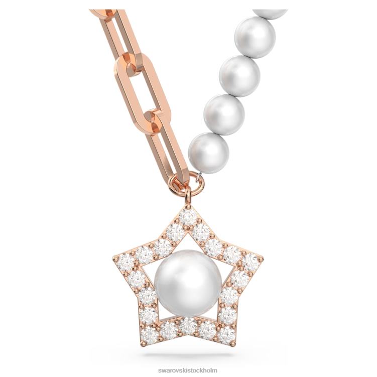 Swarovski stella halsband P28L263 Smycken stjärna, vit, roséguld pläterad