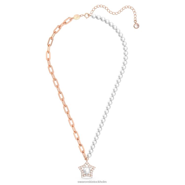 Swarovski stella halsband P28L263 Smycken stjärna, vit, roséguld pläterad
