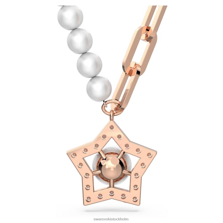 Swarovski stella halsband P28L263 Smycken stjärna, vit, roséguld pläterad