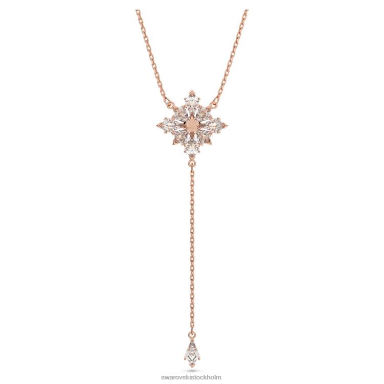 Swarovski stella y halsband P28L93 Smycken kite cut, stjärna, vit, roséguld pläterad