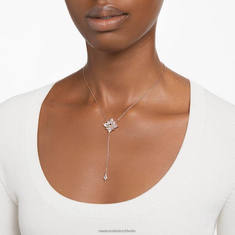 Swarovski stella y halsband P28L93 Smycken kite cut, stjärna, vit, roséguld pläterad