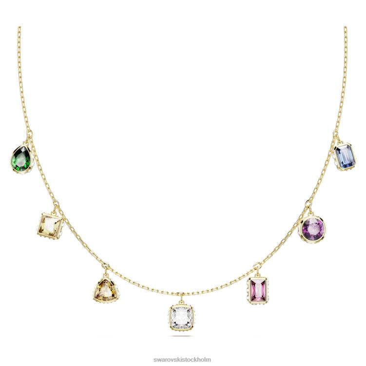 Swarovski stilla halsband P28L111 Smycken blandade snitt, flerfärgade, guldfärgade