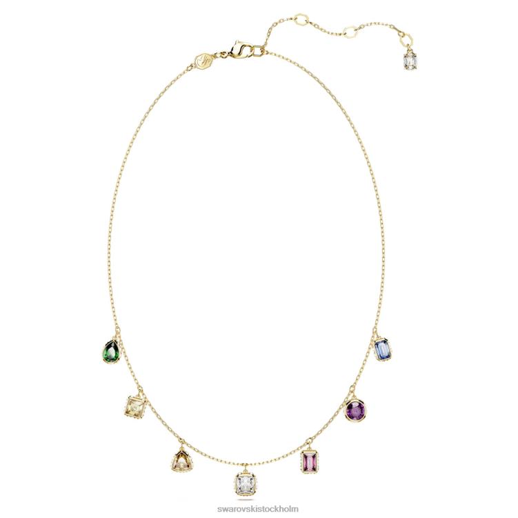 Swarovski stilla halsband P28L111 Smycken blandade snitt, flerfärgade, guldfärgade