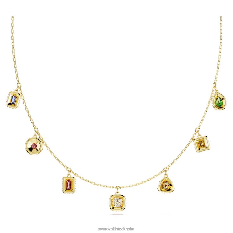 Swarovski stilla halsband P28L111 Smycken blandade snitt, flerfärgade, guldfärgade