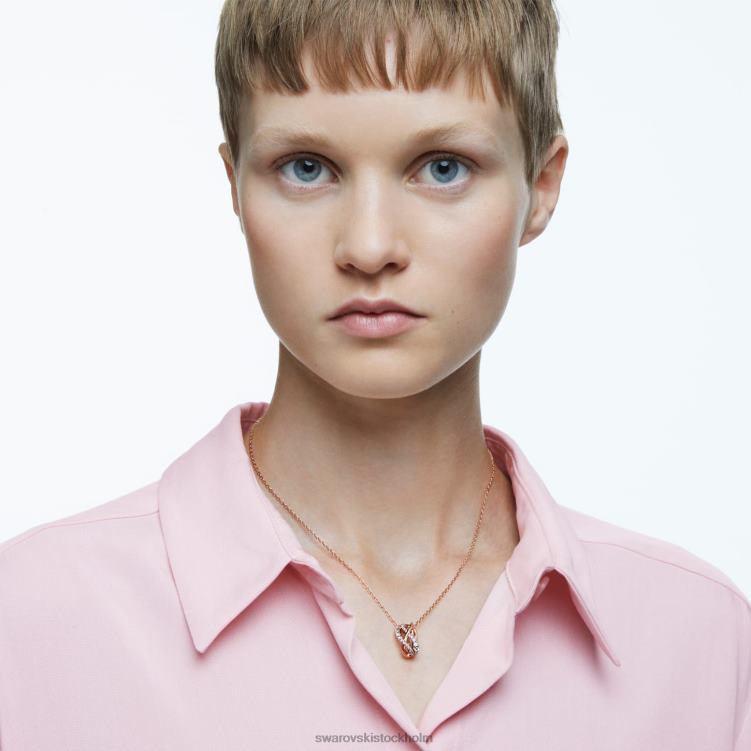 Swarovski twist halsband P28L100 Smycken vit, roséguld pläterad