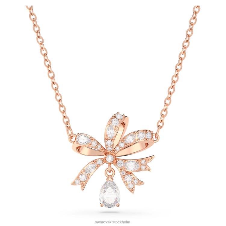 Swarovski volta halsband P28L222 Smycken rosett, vit, roséguld pläterad