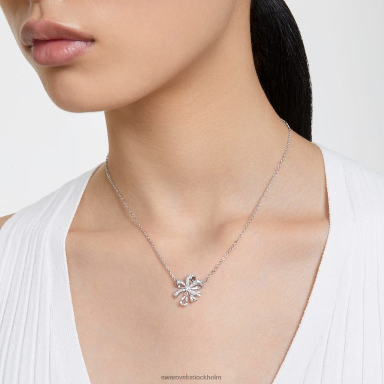 Swarovski volta halsband P28L258 Smycken rosett, vit, rodiumpläterad