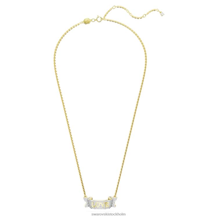 Swarovski volta kärlekshalsband P28L91 Smycken vit, guldfärgad pläterad