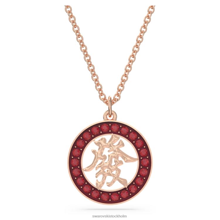 Swarovski alea hänge P28L264 Smycken röd, roséguld pläterad