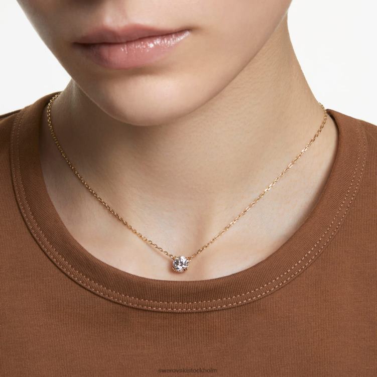 Swarovski constella hänge P28L171 Smycken rund skuren, vit, guldfärgad