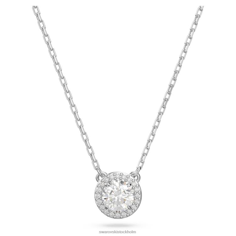 Swarovski constella hänge P28L187 Smycken rund skuren, pave, vit, rodiumpläterad