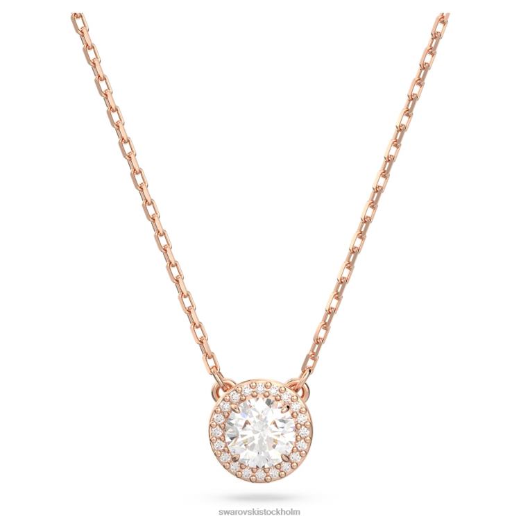 Swarovski constella hänge P28L206 Smycken rund skuren, pave, vit, roséguld pläterad