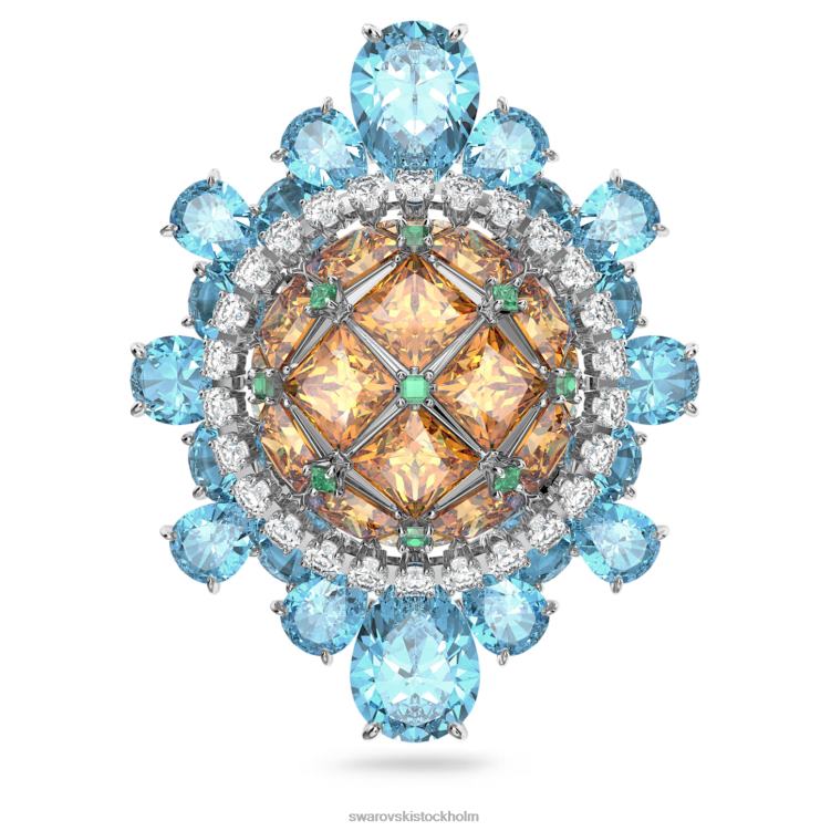 Swarovski curiosa brosch P28L245 Smycken flerfärgad, rodiumpläterad
