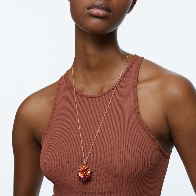 Swarovski curiosa hänge P28L267 Smycken geometriskt snitt, rosa, roséguld pläterad