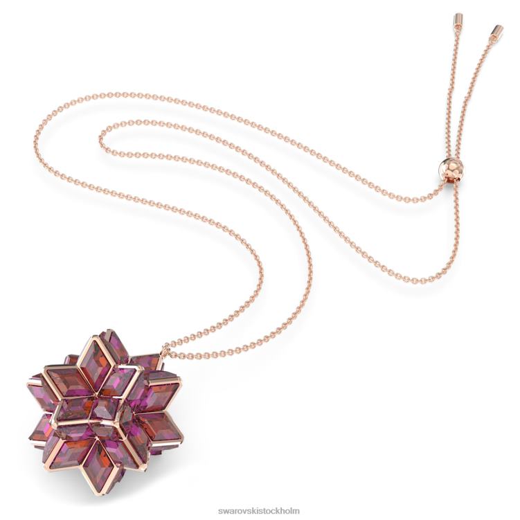 Swarovski curiosa hänge P28L267 Smycken geometriskt snitt, rosa, roséguld pläterad