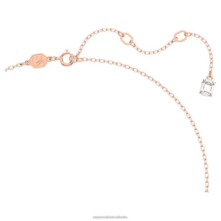 Swarovski dextera hänge P28L234 Smycken oktagonform, vit, roséguld pläterad