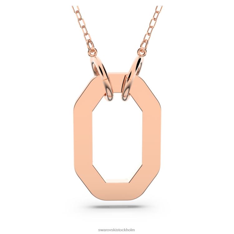 Swarovski dextera hänge P28L234 Smycken oktagonform, vit, roséguld pläterad