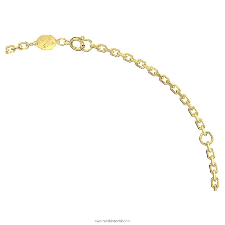 Swarovski dextera hänge P28L251 Smycken oktagonform, vit, guldfärgad