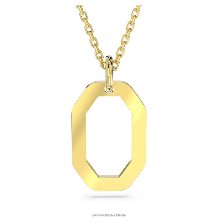 Swarovski dextera hänge P28L251 Smycken oktagonform, vit, guldfärgad