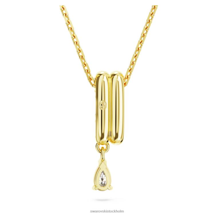 Swarovski dextera hänge P28L281 Smycken blandade snitt, vit, guldfärgad
