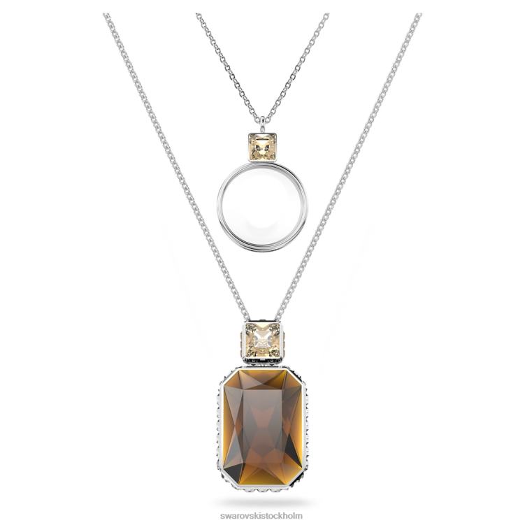 Swarovski elegans av afrika hänge P28L290 Smycken brun, rodiumpläterad
