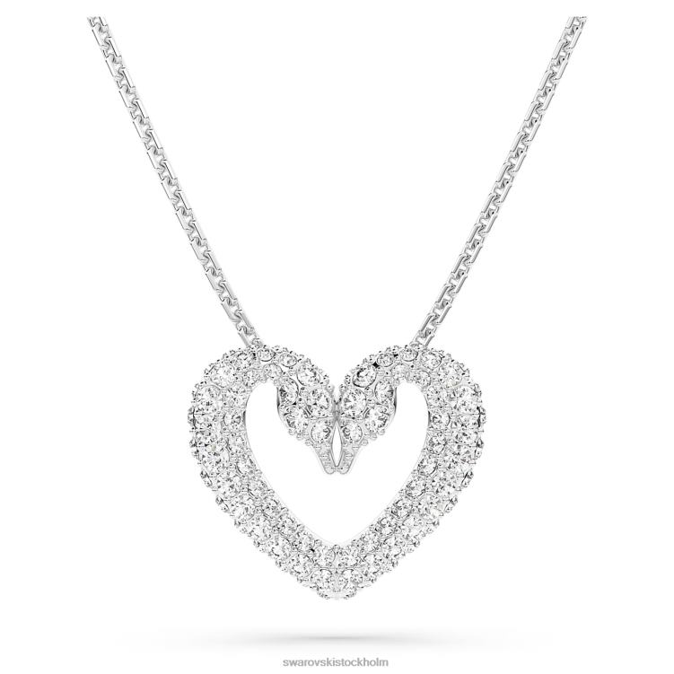 Swarovski ett hänge P28L241 Smycken hjärta, vit, rodiumpläterad