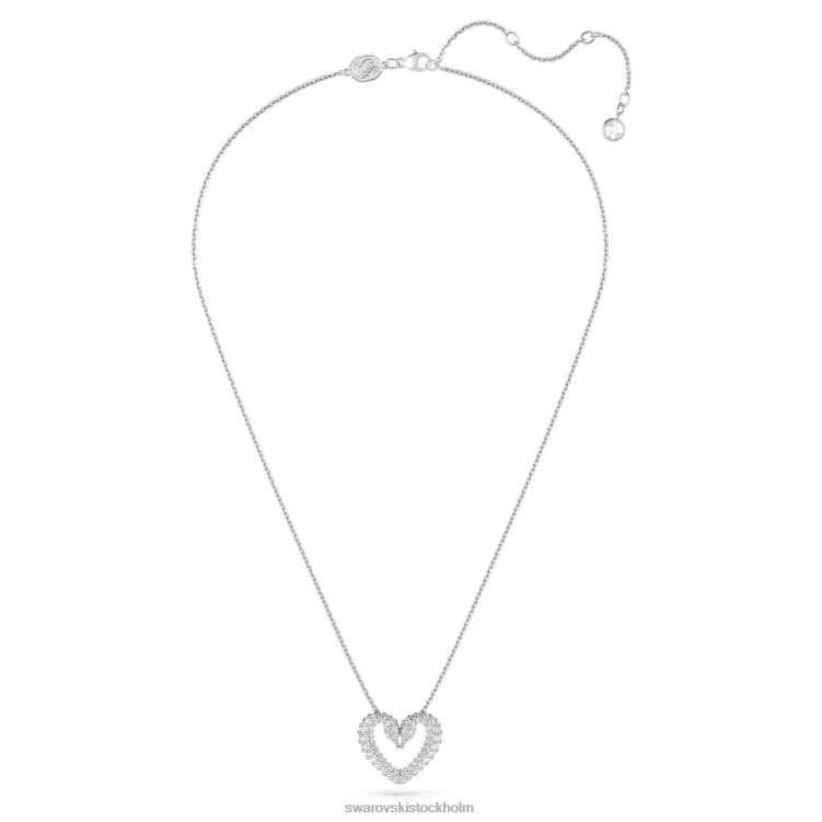 Swarovski ett hänge P28L339 Smycken hjärta, vit, rodiumpläterad