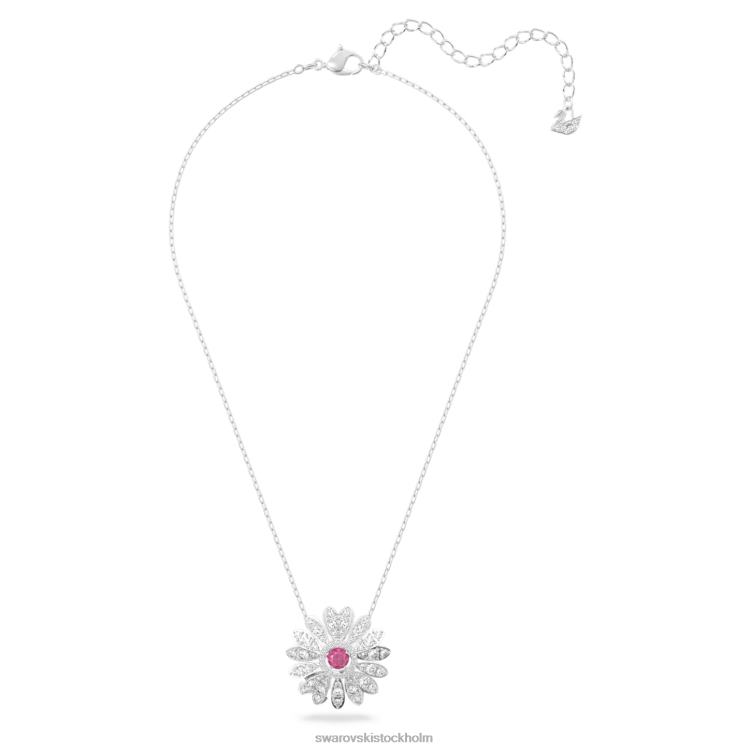 Swarovski evigt blomsterhänge P28L289 Smycken blomma, rosa, rodiumpläterad