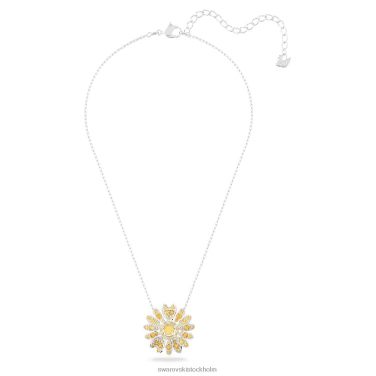 Swarovski evigt blomsterhänge P28L310 Smycken blomma, gul, rodiumpläterad
