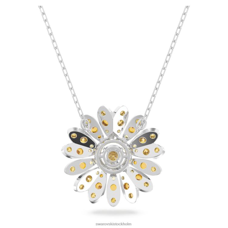 Swarovski evigt blomsterhänge P28L310 Smycken blomma, gul, rodiumpläterad