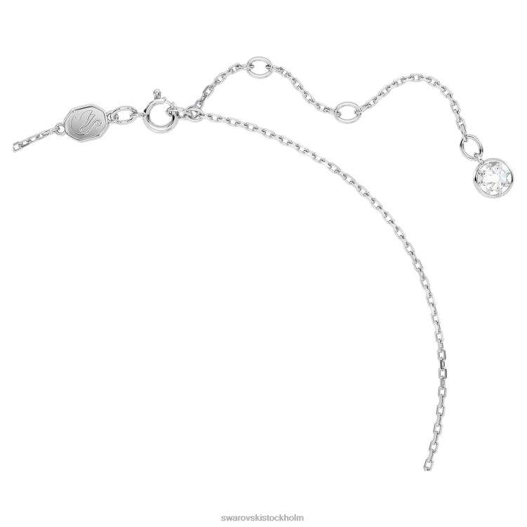 Swarovski födelsestenshänge fyrkantigt skuren P28L196 Smycken oktober, rosa, rodiumpläterad
