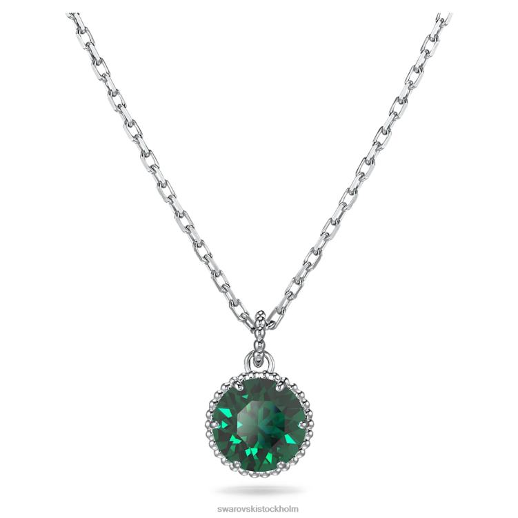 Swarovski födelsestenshänge rundskuret P28L292 Smycken maj, grön, rodiumpläterad