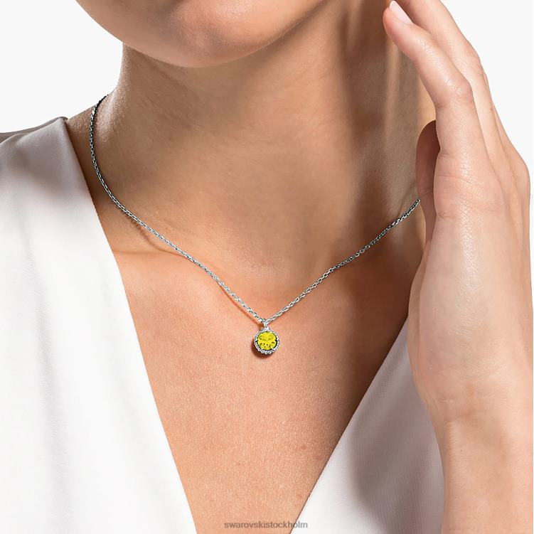 Swarovski födelsestenshänge rundskuret P28L320 Smycken november, gul, rodiumpläterad
