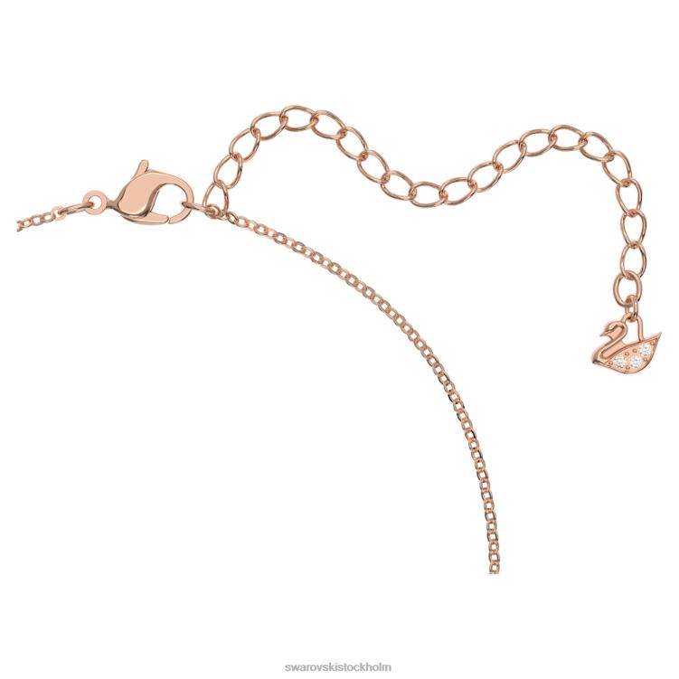 Swarovski finns hänge P28L219 Smycken infinity, vit, roséguld pläterad