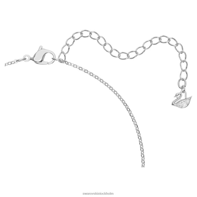 Swarovski finns hänge P28L227 Smycken infinity, vit, rodiumpläterad