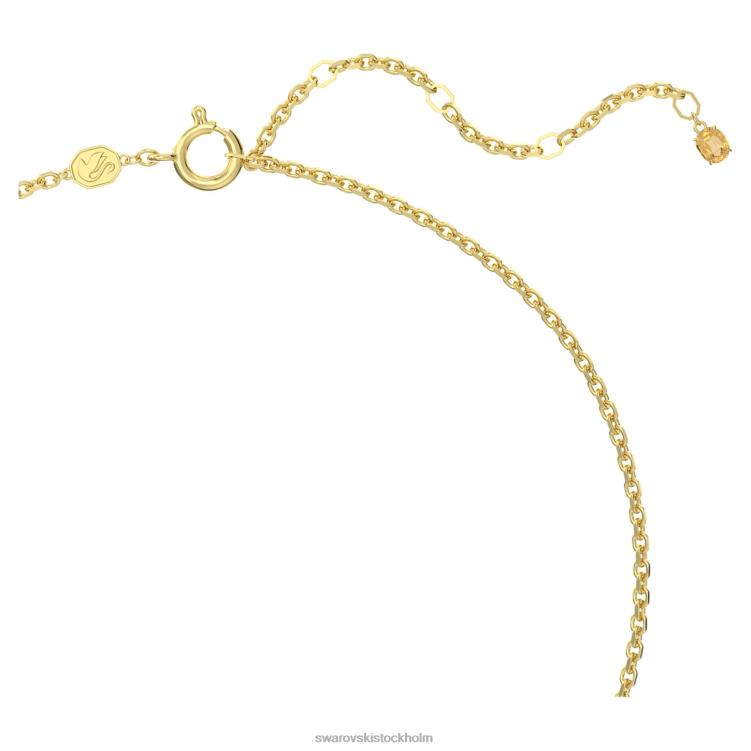 Swarovski florere hänge P28L261 Smycken blomma, gul, guldfärgad