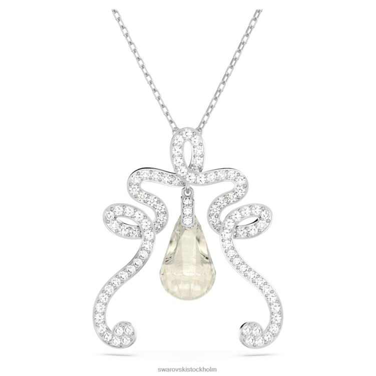 Swarovski fluenta hänge P28L338 Smycken återantända kristaller, vita, rodiumpläterade