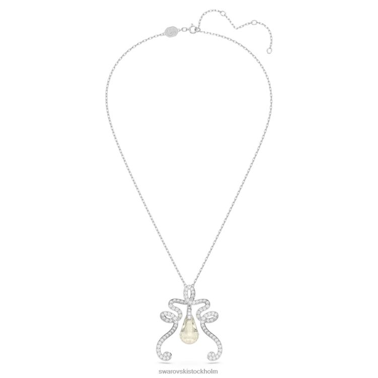 Swarovski fluenta hänge P28L338 Smycken återantända kristaller, vita, rodiumpläterade