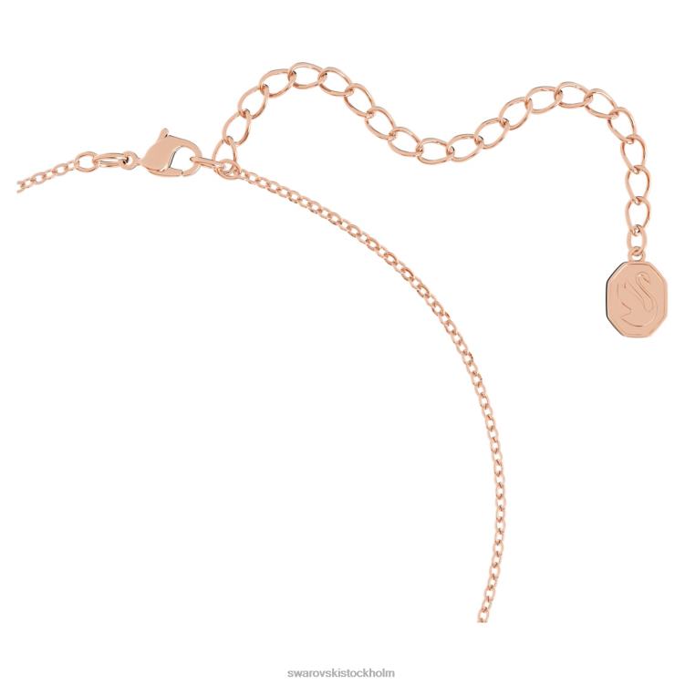 Swarovski glittrande danshänge P28L131 Smycken rund skuren, oval form, röd, roséguld pläterad