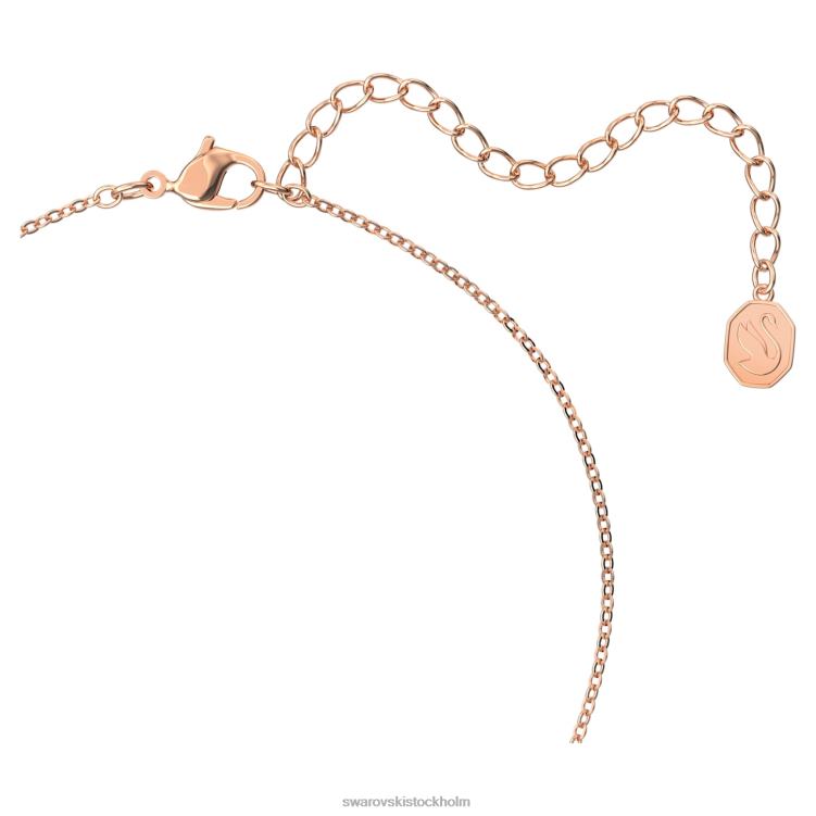 Swarovski glittrande danshänge P28L295 Smycken rund skuren, lila, roséguld pläterad